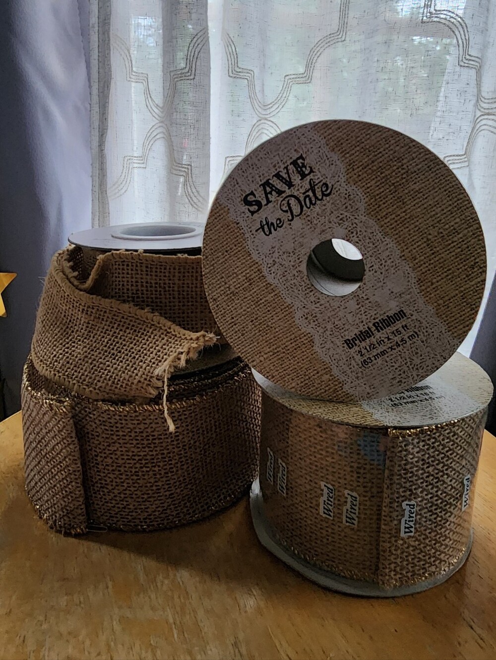 Burlap Wired Ribbon